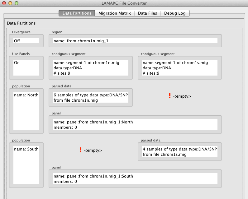 Panel definition spanning two Loci