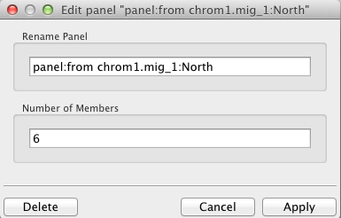 Panel Correction edit window